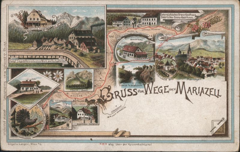 Gruss vom Wege nach Mariazell, Austria Multi-View