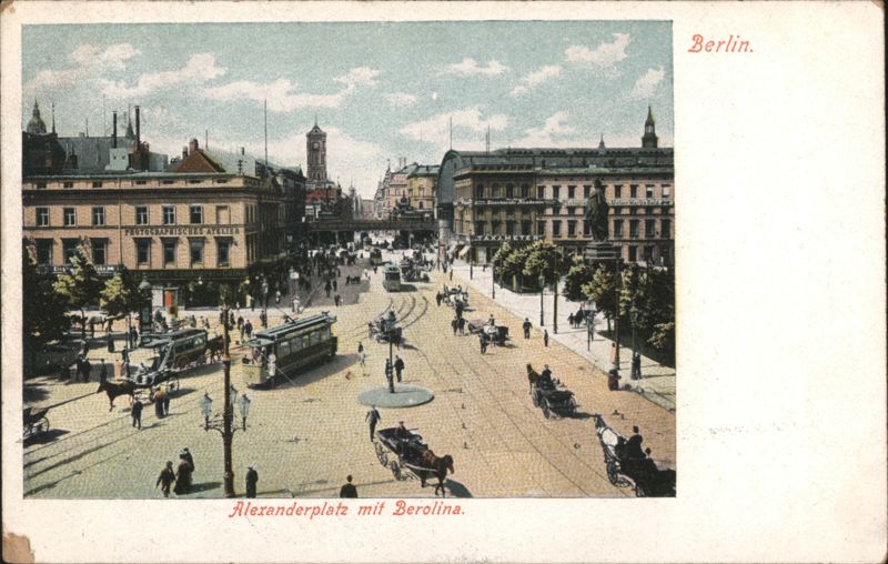 Alexanderplatz with Berolina Statue Berlin Germany