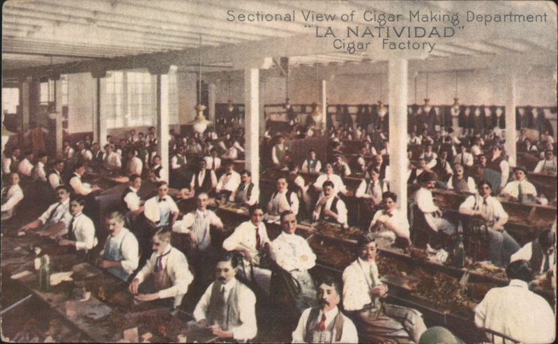 Sectional View of Cigar Making Department 'LA NATIVIDAD Cuba