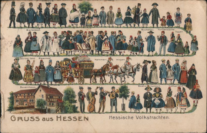 Hessian Folk Costumes Winder, Hesse Germany
