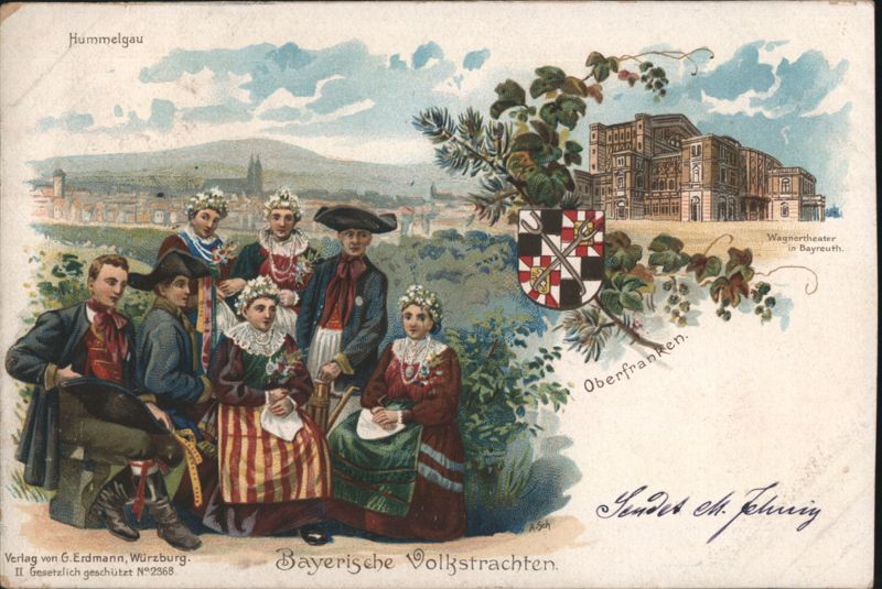 Bavarian Folk Costumes, Oberfranken, Bayreuth Germany