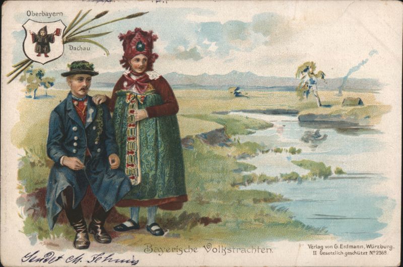 Bavarian Folk Costumes, Dachau, Oberbayern Germany