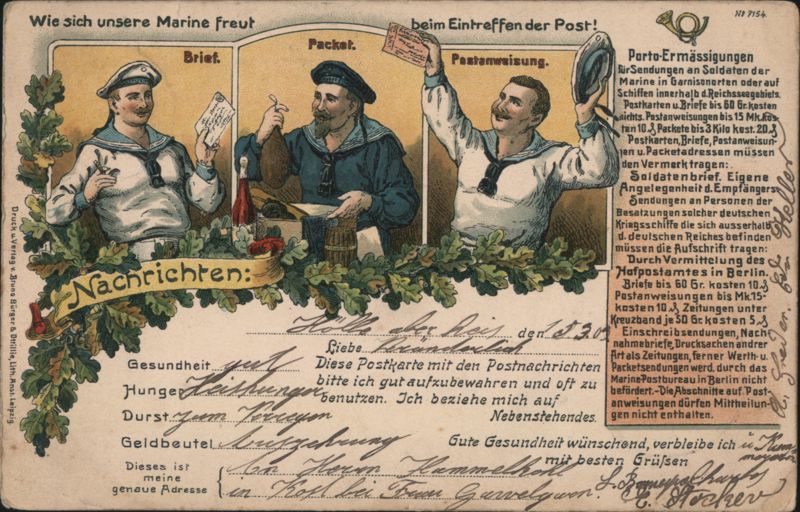 How Our Navy Rejoices Upon Mail Arrival Postal