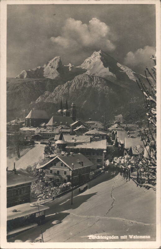 Berchtesgaden with Watzmann Mountain, Winter Snow Germany