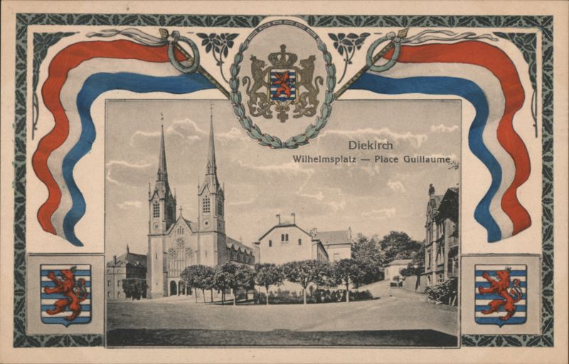 Diekirch, Wilhelmsplatz - Place Guillaume Luxembourg