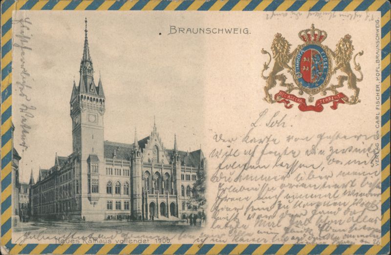 Braunschweig New City Hall Completed 1900 Germany