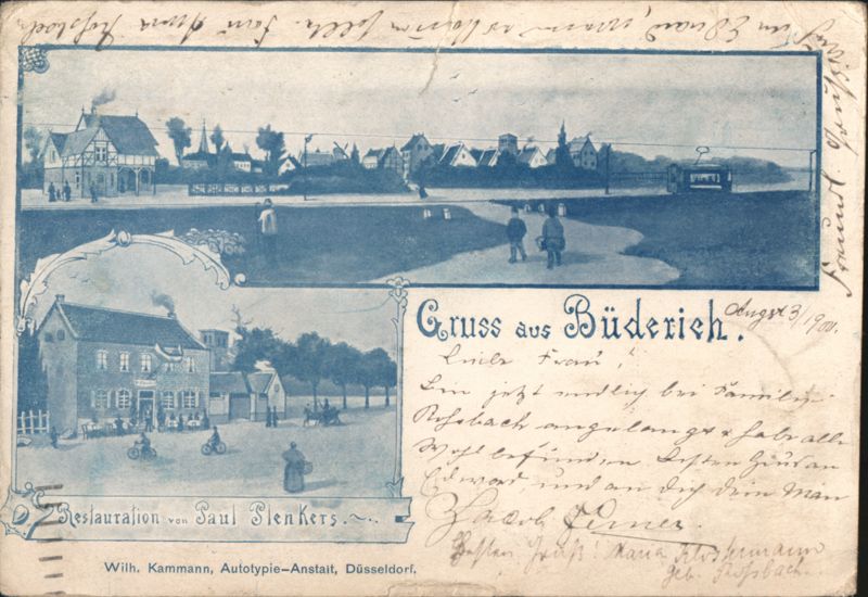 Büderich Street Scene & Paul Slenkers Restaurant Germany