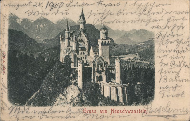 Neuschwanstein Castle, Gruss aus Neuschwanstein Germany