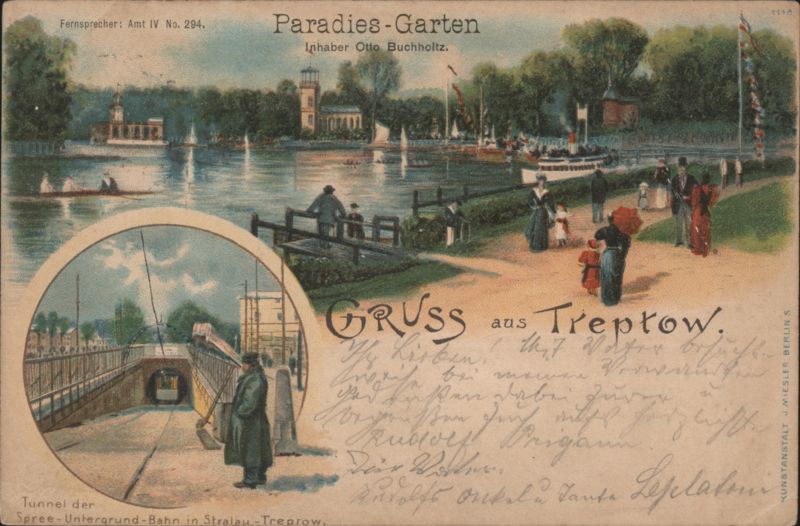 Paradies-Garten Treptow, Spree Underground Railway Tunnel Berlin Germany