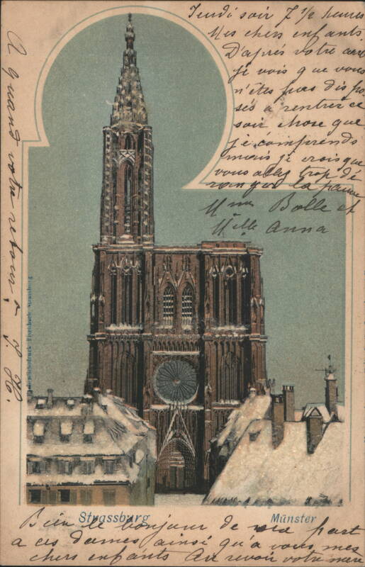 Strasbourg Cathedral Winter View Strassburg France