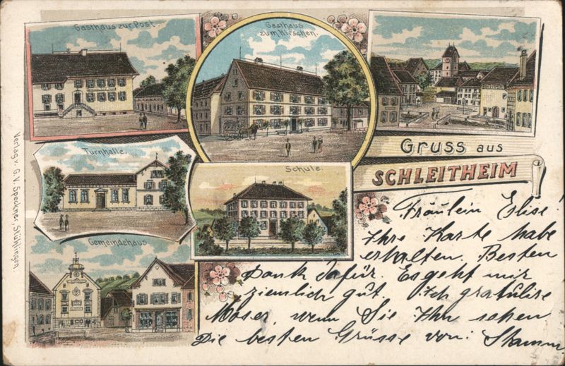 Gruss aus Schleitheim, Village Buildings Switzerland
