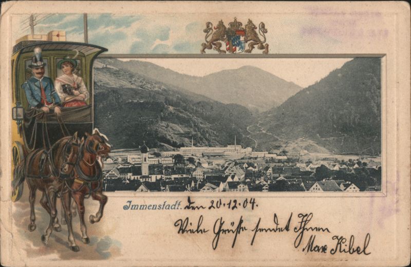 Horse-Drawn Carriage, Immenstadt Town & Mountain View Germany