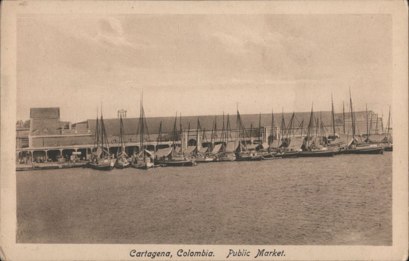 Public Market with Sailboats Cartagena Colombia South America