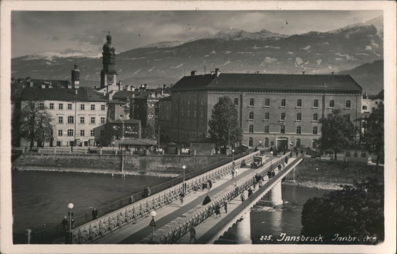 Innsbruck Innbrücke Bridge River Mountains City View Austria