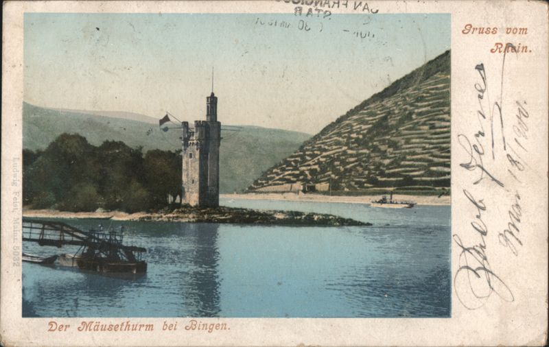Mouse Tower, Bingen, Rhine River Germany