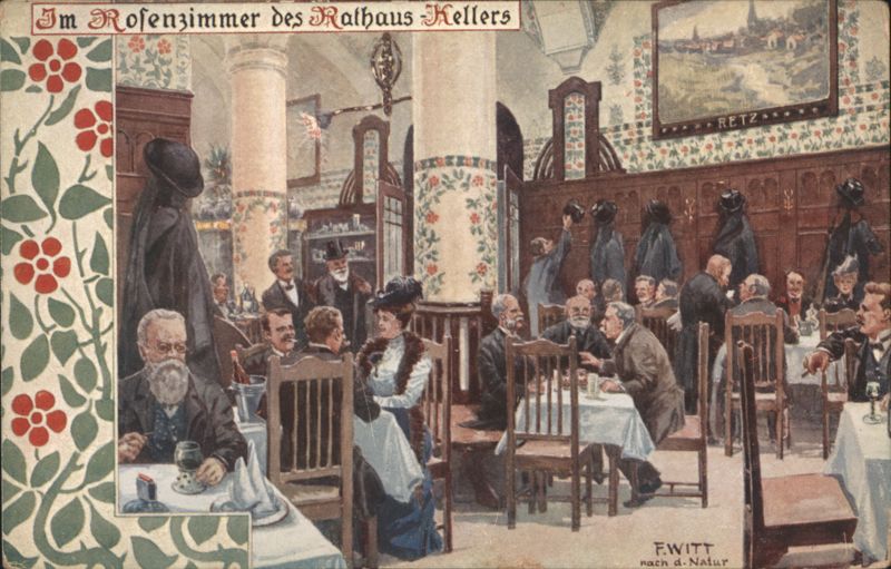Im Rosenzimmer des Rathaus Kellers F. Witt Restaurants
