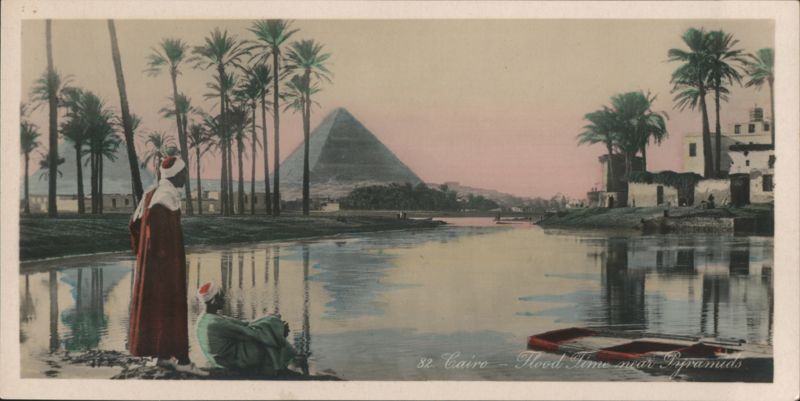 Flood Time near Pyramids, Cairo Egypt Africa