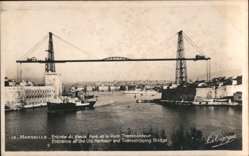 Marseille Old Harbour & Transporter Bridge France