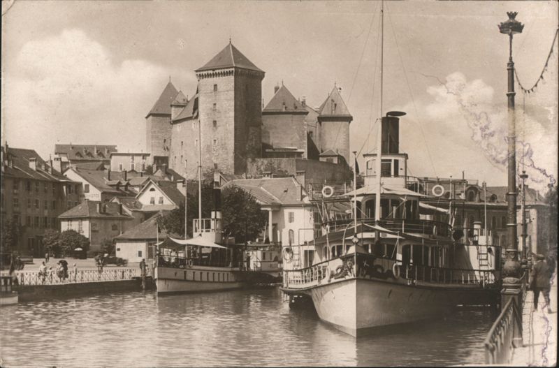 Annecy Port and Château with Steamboats France