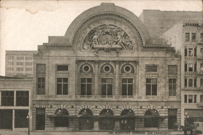 Orpheum Theater San Francisco, $1,000,000 Building California