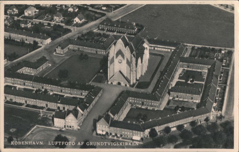 Grundtvig's Church Aerial View, Copenhagen Denmark
