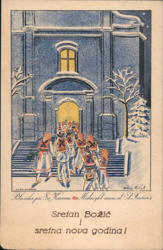 Midnight Mass at St. Xavier's Church, Zagreb, Christmas Croatia