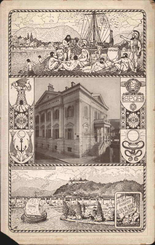 Sanatorium Emona, Ljubljana, with Roman Emona Illustrations Slovenia