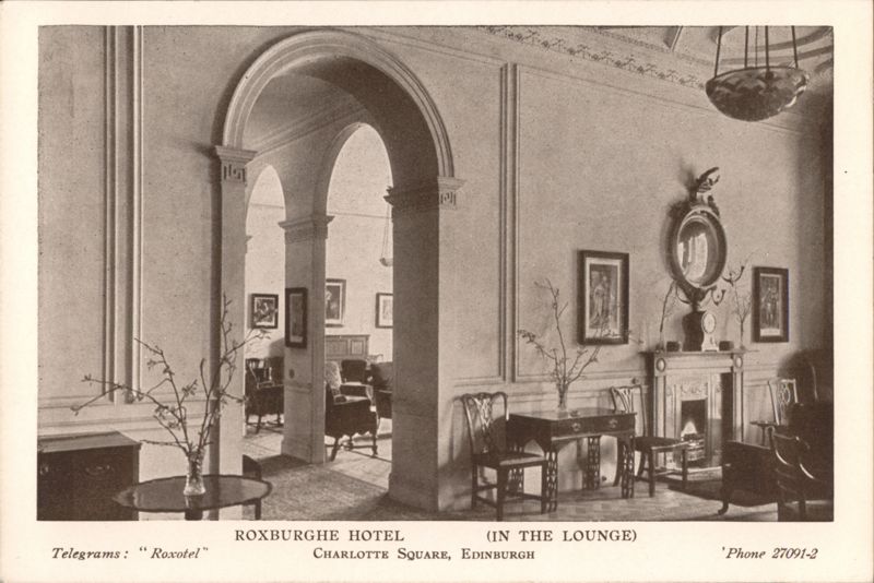 Roxburghe Hotel Lounge, Charlotte Square, Edinburgh Scotland