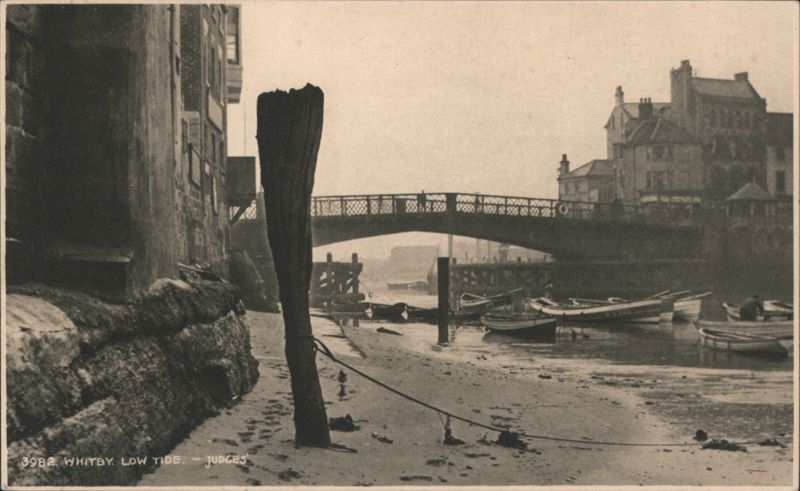 Whitby Low Tide, River Esk Bridge & Boats