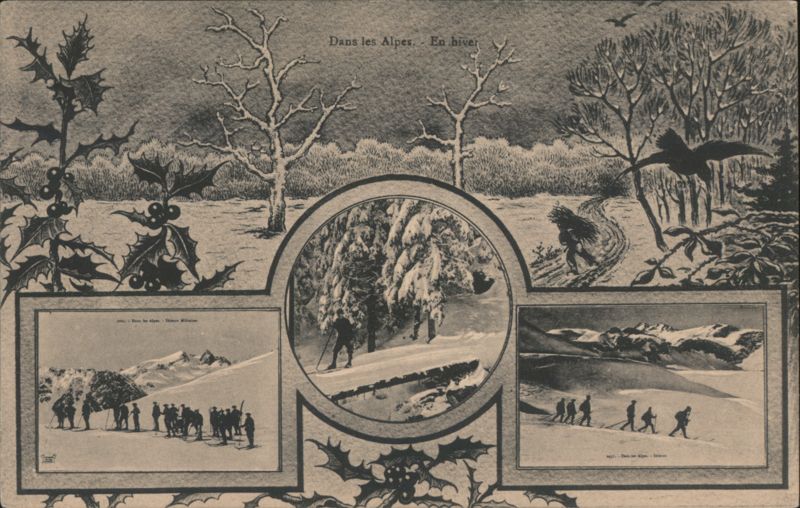 Dans les Alpes. En hiver. Skiing & Winter Scenes