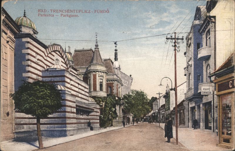 Park Street, Trenčianske Teplice Spa Slovakia Eastern Europe