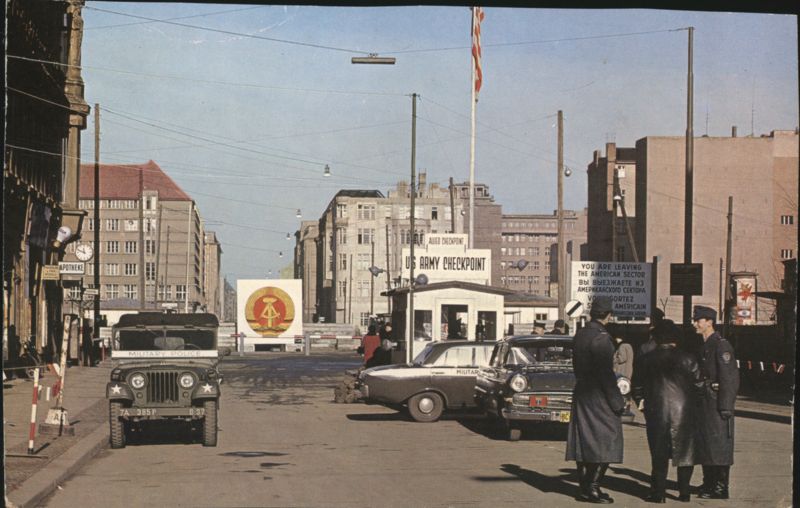 Checkpoint Charlie Berlin American Sector 1961 Germany