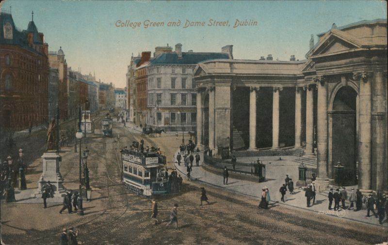 College Green and Dame Street Dublin Ireland
