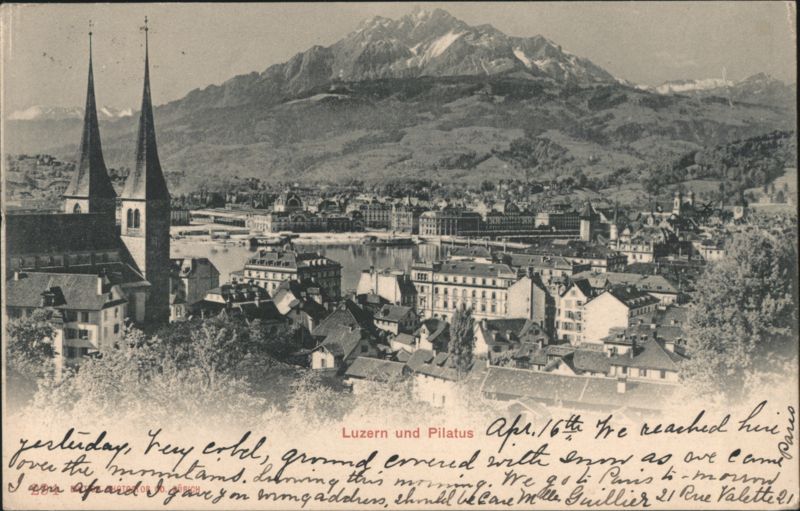 Luzern and Pilatus Mountain View Switzerland