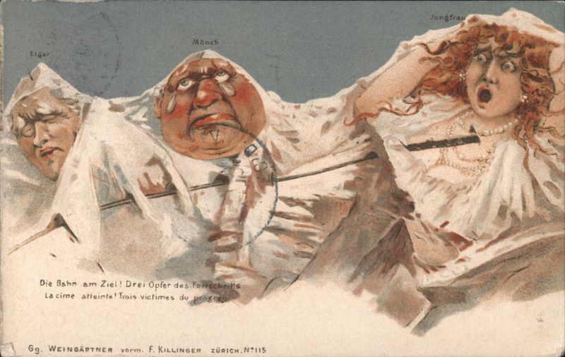 Die Bahn am Ziel! Drei Opfer des Fortschritts Comic, Funny