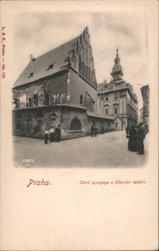 Old Synagogue and Jewish Town Hall Prague Czechoslovakia