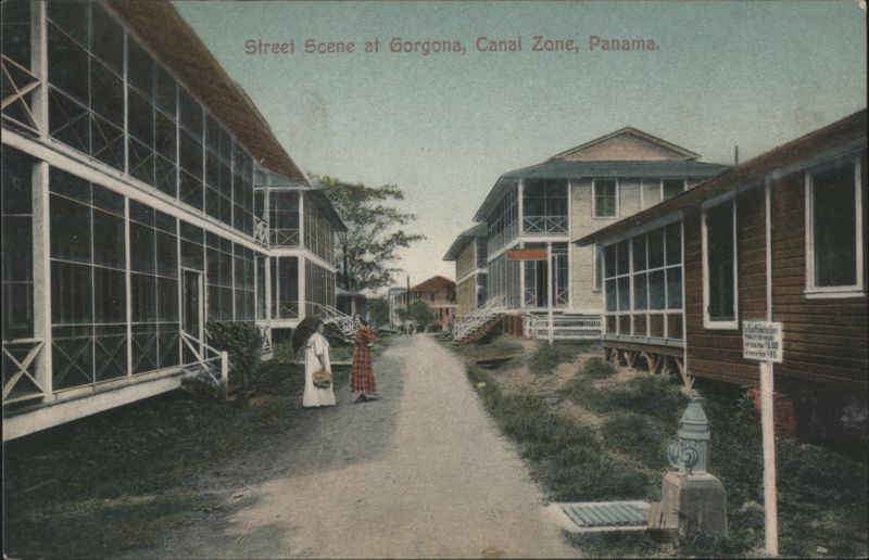 Street Scene at Gorgona, Canal Zone Panama