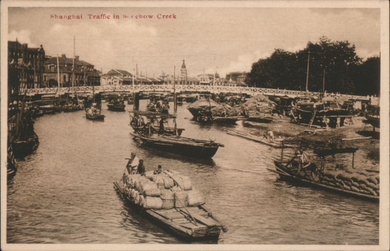 Shanghai Traffic in Soochow Creek China