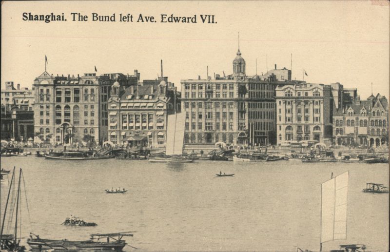 Shanghai. The Bund left Ave. Edward VII. China