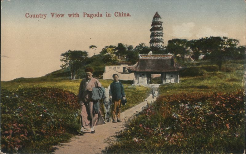 Country View with Pagoda, China