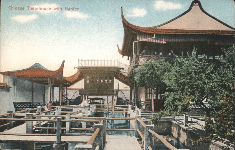 Chinese Thea-house with Garden Asian