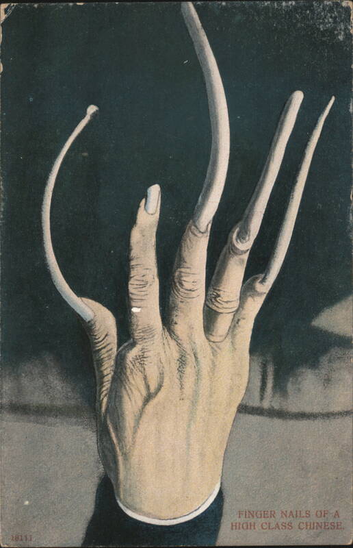 Long Fingernails of a High Class Chinese Hands
