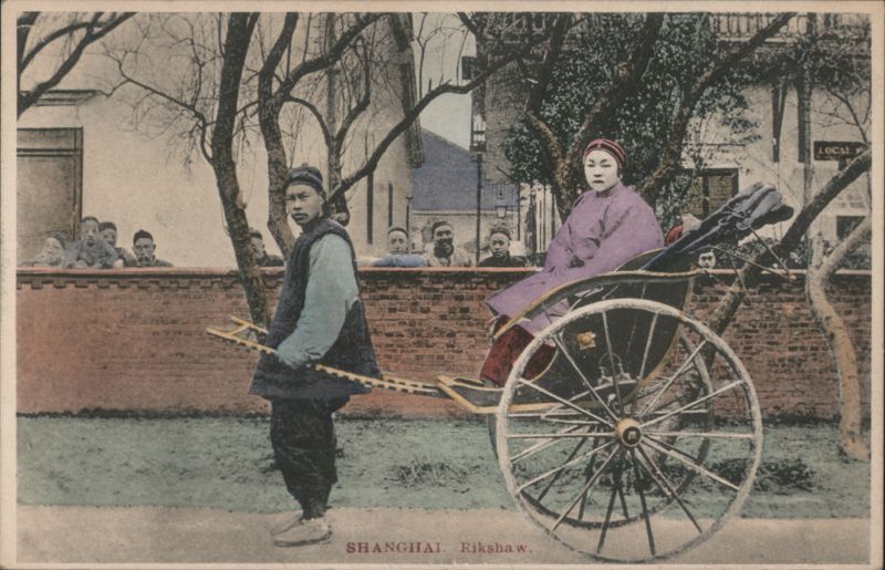 Shanghai Rikshaw with Passenger China