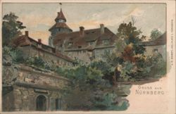 Nürnberg Vestnertor Castle View Postcard