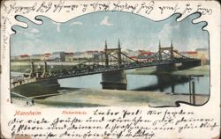 Mannheim Neckar Bridge Postcard
