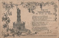 National Monument Niederwald, Die Wacht am Rhein Postcard
