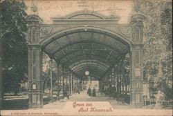 Gruss aus Bad Kreuznach Covered Promenade Postcard