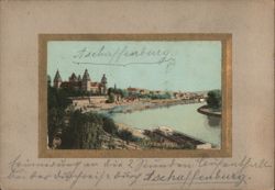 Aschaffenburg City View, Main River Postcard