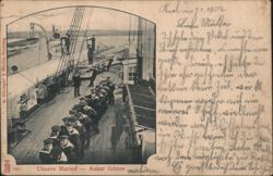 Unsere Marine - Anker lichten Postcard