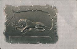 Luzern Lion Monument, Helvetiorum Fidei Ac Virtuti Postcard